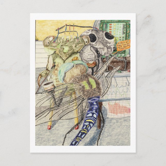 Cassandra Die Cicada hat einen Lichterkennungstest Postkarte (Vorderseite)