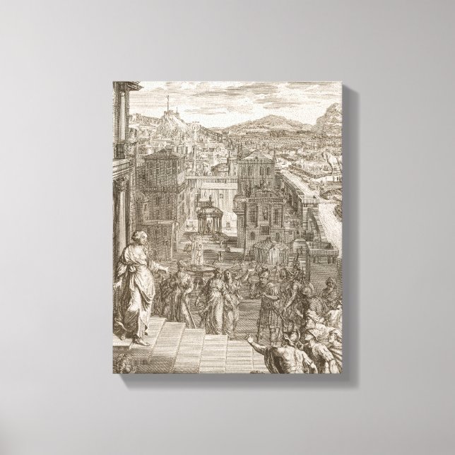 Cassandra Foretells die Trojaner Ihr Schicksal und Leinwanddruck (Vorderseite)