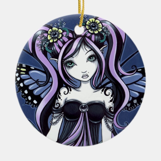 "Cassandra" gotische Keramik Ornament (Vorne)
