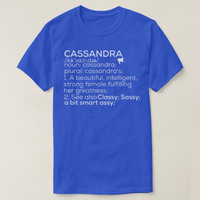 Cassandra Name Cassandra Definition Cassandra Fema T-Shirt (Design vorne)