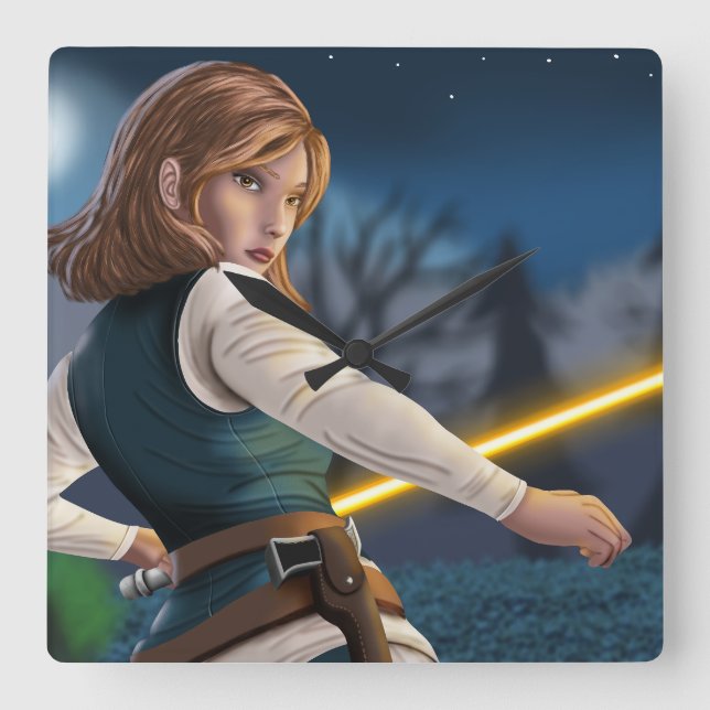 Cassandra Quadratische Wanduhr (Vorderseite)