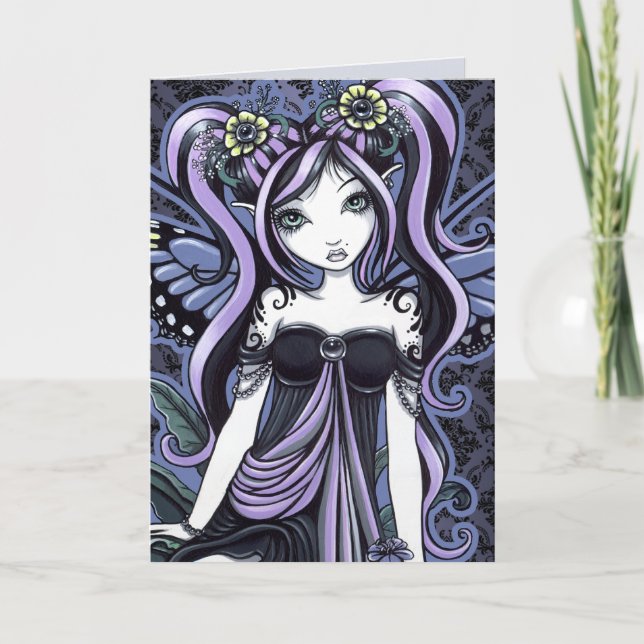Cassandra Violet Butterfly Fairy Art Card Karte (Vorderseite)