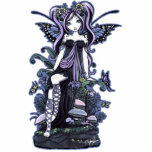 "Cassandra" violette blaue Freistehende Fotoskulptur<br><div class="desc">" Cassandra" violette blaue Schmetterlings-Fee-Kunst</div>