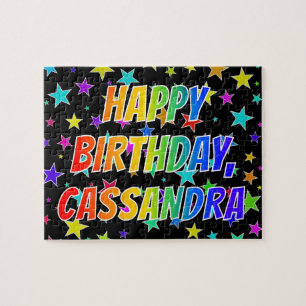"CASSANDRA" Vorname, Spaß "GLÜCKLICHER GEBURTSTAG" Puzzle