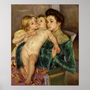 Cassatt - Die Liebkosung Poster