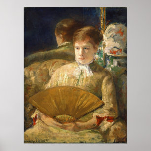 Cassatt - Frau mit Lüfter Poster