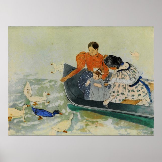 Cassatt - Fütternd Enten 1894 Poster (Vorne)