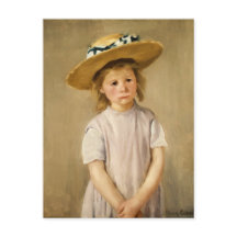 Cassatt Kind im Strohhut