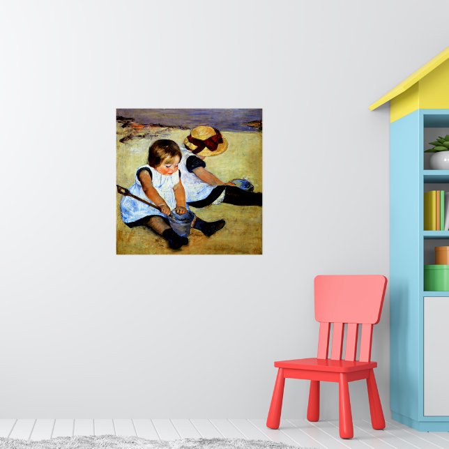 Cassatt - Kinder am Strand Poster (Kinderzimmer 1)