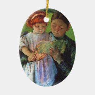 Cassatt: Krankenschwester u. junges Mädchen Keramik Ornament