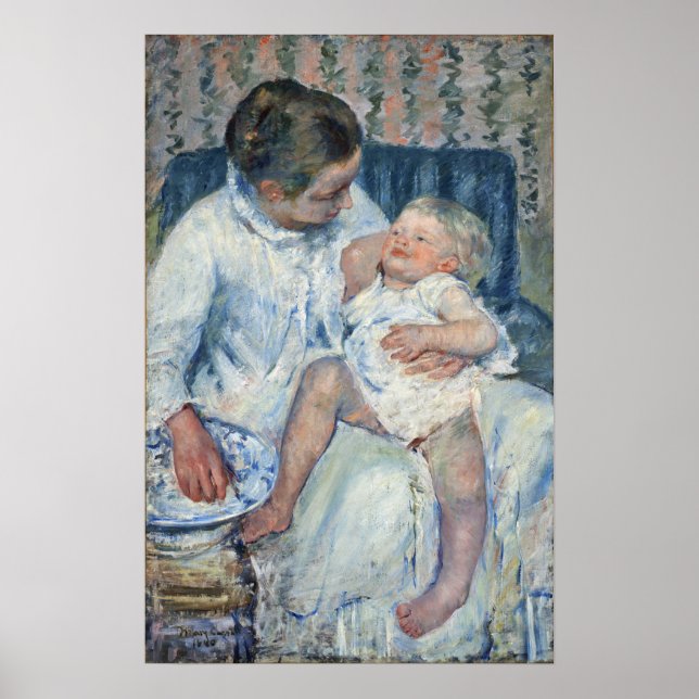 Cassatt - Mutter, die kurz davor steht, ihr schlaf Poster (Vorne)
