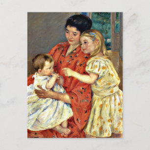Cassatt - Mutter und Sara Admiring the Baby, Postkarte