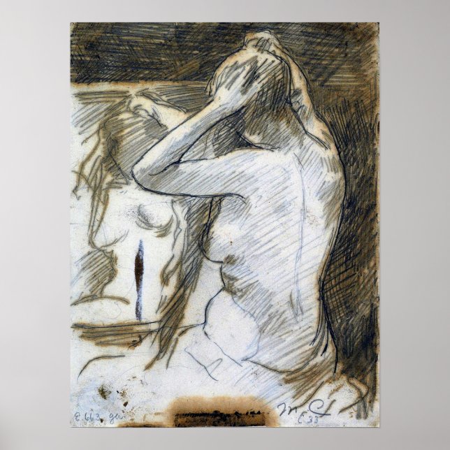 Cassatt - Studie für Kaffee Poster (Vorne)