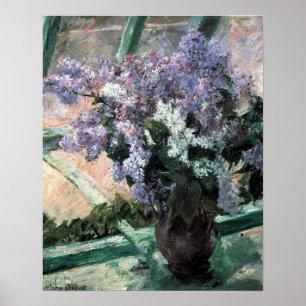 Cassatts "Lilacs in a Window" Poster