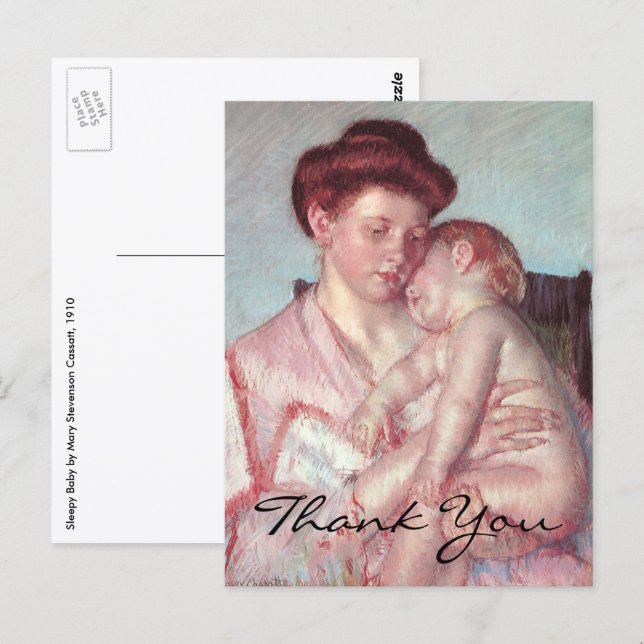 Cassatts Sleepy Baby Postkarte (Vorne/Hinten)