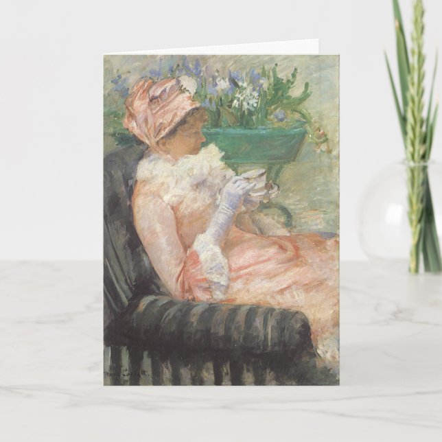 Cassatts Tasse Tee Karte (Vorderseite)