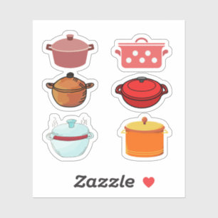 Casserole Dish Stickers Aufkleber