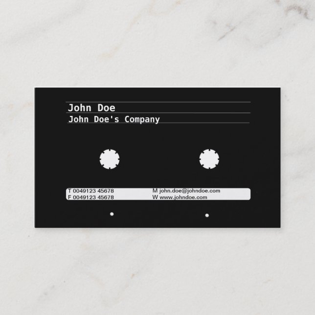 Cassette Design Business Card Visitenkarte (Vorderseite)