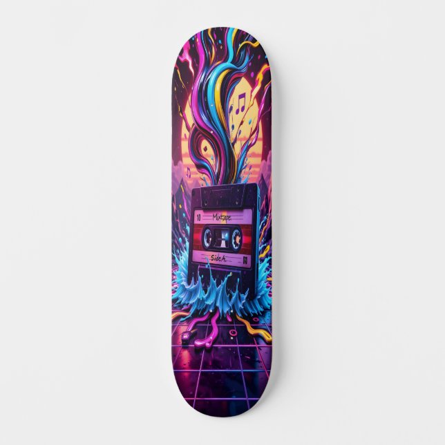 Cassette Meltdown - Retro Vibes Edition 2 Skateboard (Vorderseite)