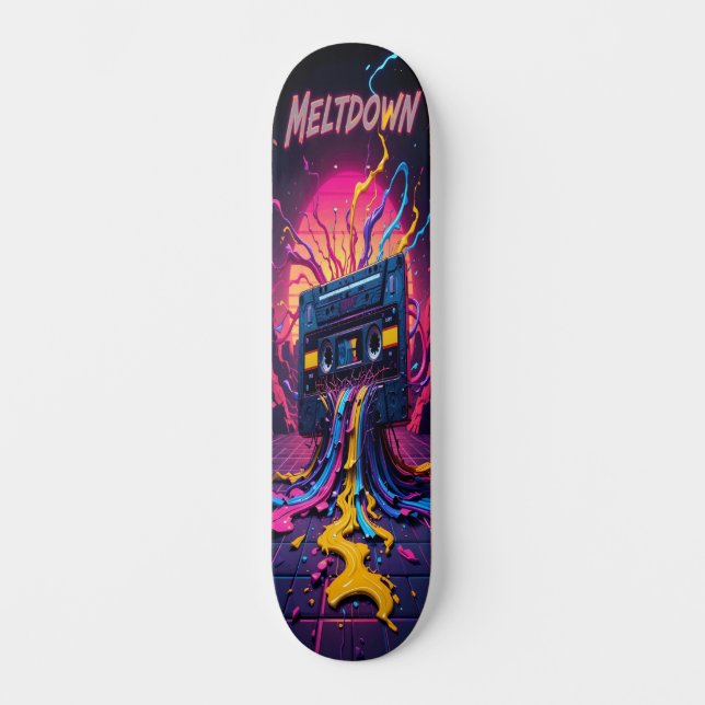 Cassette Meltdown - Retro Vibes Edition 3 Skateboard (Vorderseite)