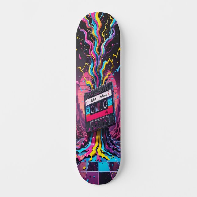 Cassette Meltdown - Retro Vibes Edition 4 Skateboard (Vorderseite)