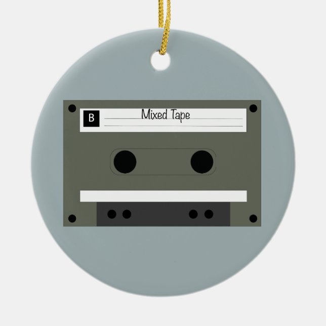 Cassette, Mixed Tape Keramik Ornament (Vorne)