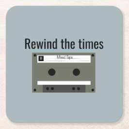 Cassette, Mixed Tape Rechteckiger Pappuntersetzer