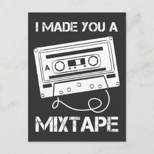 Cassette Music Retro 80er Ich habe ein Mix-Band Postkarte