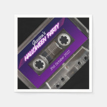 Cassette Retro 80er Themed Mixtape Halloween-Party