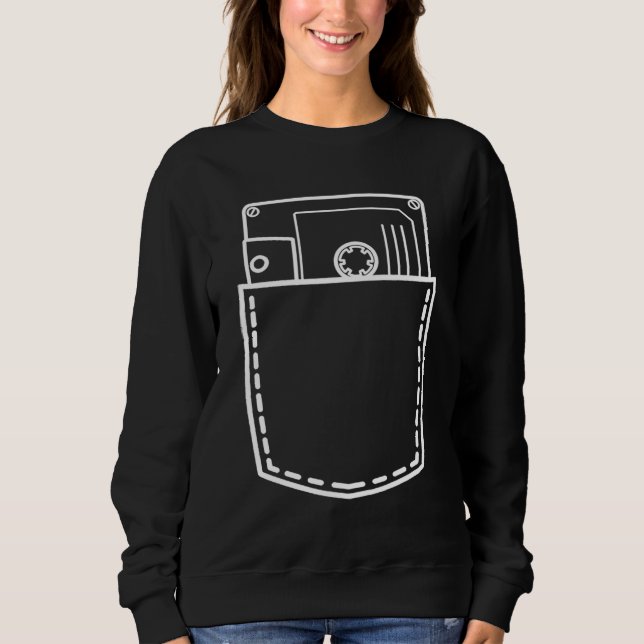 Cassette Tape in my pocket on my chest close to my Sweatshirt (Vorderseite)