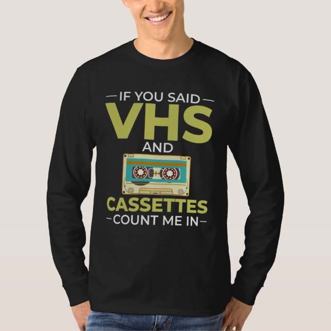 Cassette Tape Music Player Recorder Mix Audio Coll T-Shirt (Vorderseite)