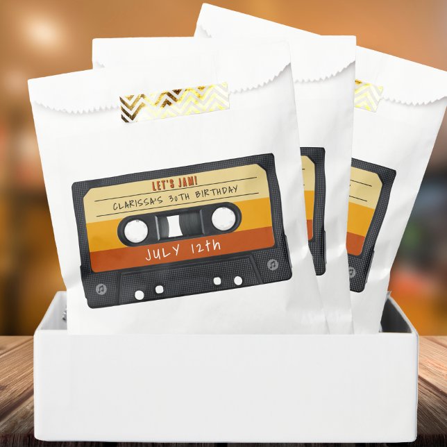 Cassette Tape Retro Geburtstagsparty Geschenktütchen (Cassette Tape Retro Birthday Party Favor Bag
)