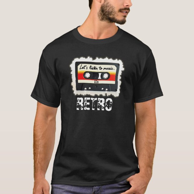 Cassette Tape Retro T-Shirt (Vorderseite)