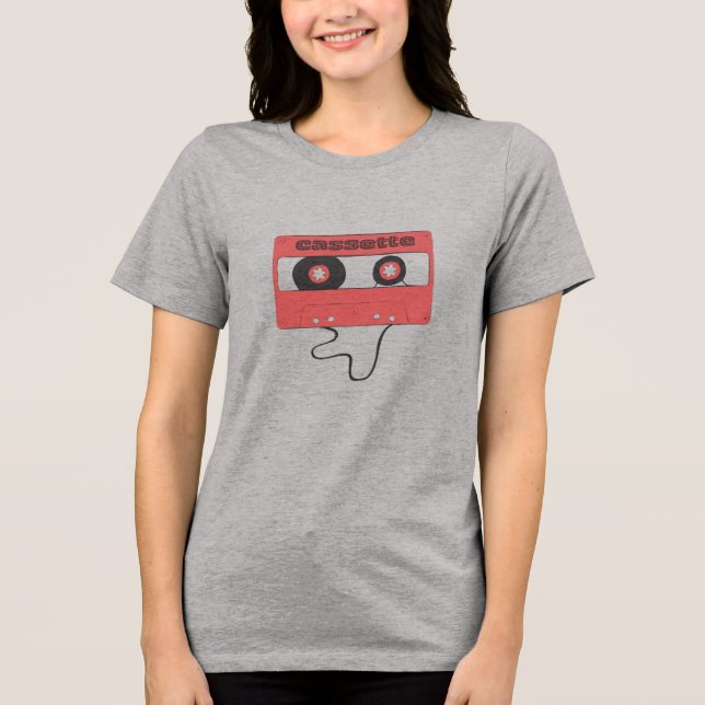 Cassette Tape T-Shirt Tri-Blend Shirt (Vorderseite)