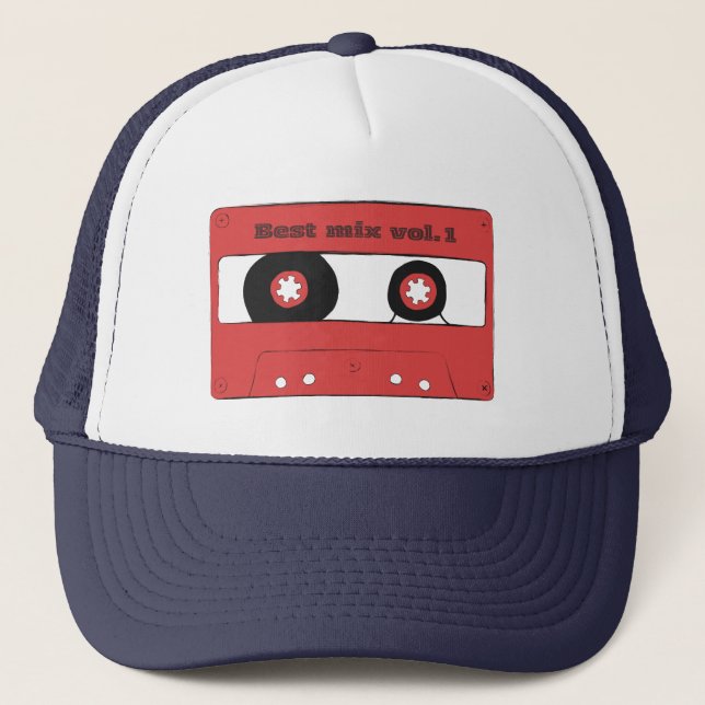 Cassette Tape T-Shirt Truckerkappe (Vorderseite)