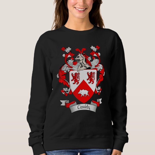 Cassidy Coat of Arms Cassidy Surname Familienwappe Sweatshirt (Vorderseite)