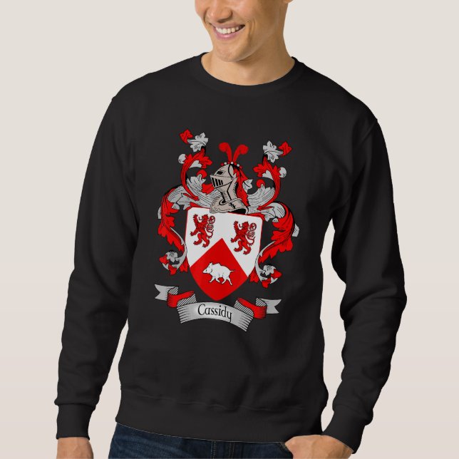 Cassidy Coat of Arms Cassidy Surname Familienwappe Sweatshirt (Vorderseite)