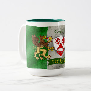Cassidy Irish Shield mit/einer beschädigten persön Zweifarbige Tasse