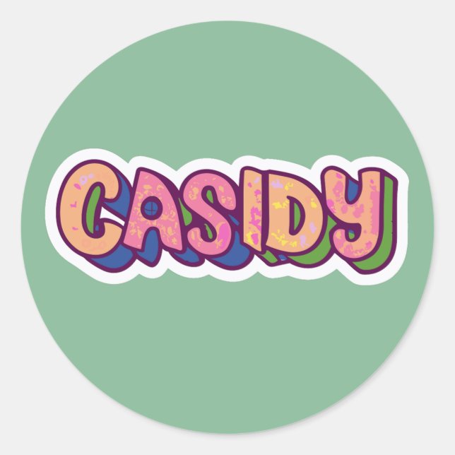 Cassidy Name Stickers (Vorderseite)