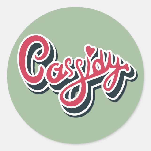 Cassidy Name Stickers (Vorderseite)