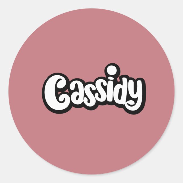 Cassidy Name Stickers (Vorderseite)