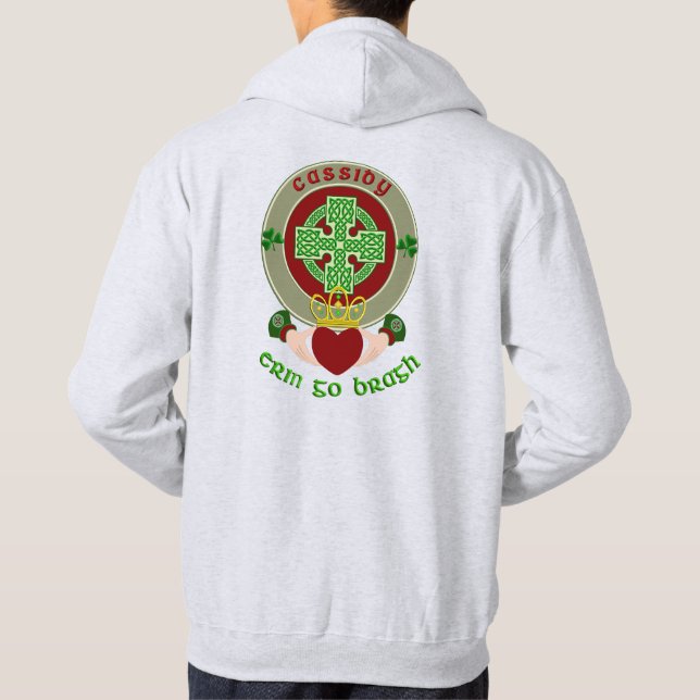Cassidy/O'Cassidy Celtic Cross w/Claddagh Hoodie (Rückseite)