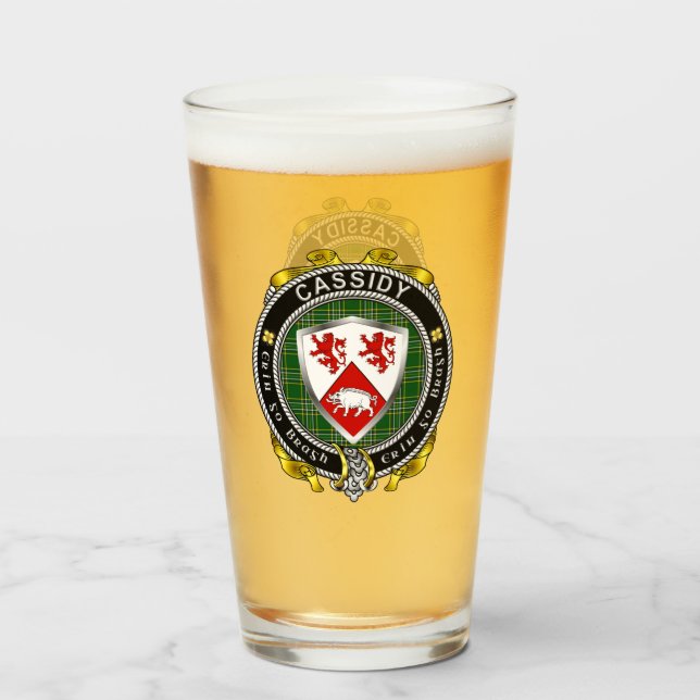 Cassidy/O'Cassidy Irish Beer Glass Glas (Vorne (Gefüllt))