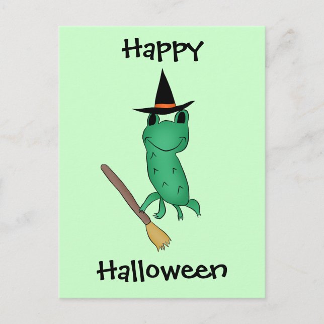 Cassie's Halloween Frog Postkarte (Vorderseite)