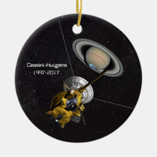 Cassini Huygens Mission zum Saturn Keramikornament