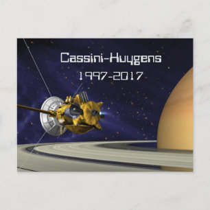 Cassini Huygens Saturn Mission Spacecraft Postkarte