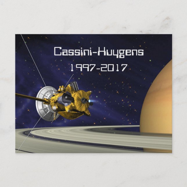 Cassini Huygens Saturn Mission Spacecraft Postkarte (Vorderseite)