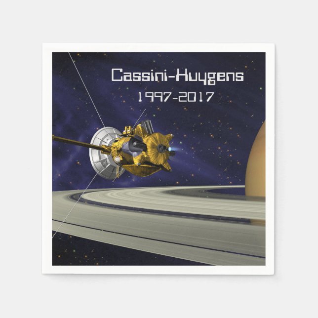 Cassini Huygens Saturn Mission Spacecraft Serviette (Vorderseite)