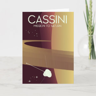 Cassini-Mission zu Saturn Feiertagskarte