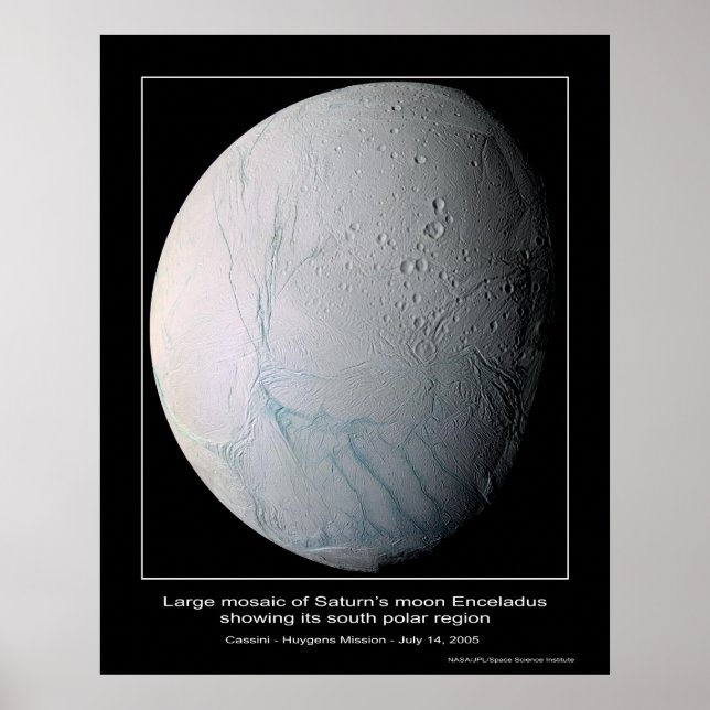 CassiniMission-Enceladusstripes_ca Poster (Vorne)
